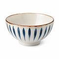 Bol 15 cm en céramique blanc bleu pour repas style peint