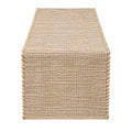 Chemin de table 180 x 33 cm tissé beige en fibres textiles style naturel