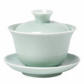 Gaiwan 10 cm en céramique vert céladon avec couvercle pour infusion de thé