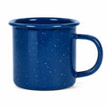 Mug en acier émaillé 350 ml bleu moucheté style camping